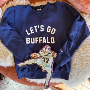 Oxford Pennant Buffalo Bills Let’s Go Buffalo Crew Neck Sweatshirt